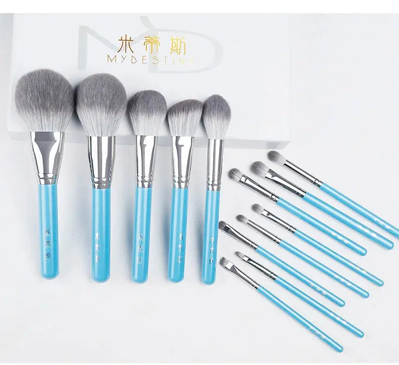 13pcs Makeup Brush Set&Kit Super Soft Fiber - BeautiMass