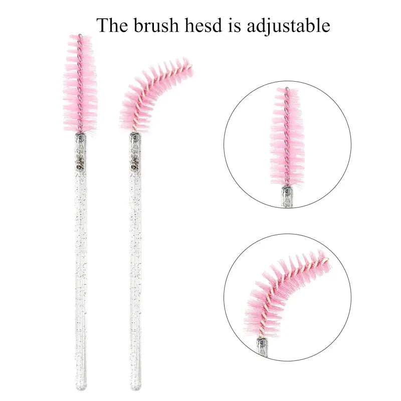 50 Pcs Cosmetic Eyelash Brush Eye Lash Makeup - BeautiMass