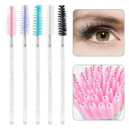 50 Pcs Cosmetic Eyelash Brush Eye Lash Makeup - BeautiMass