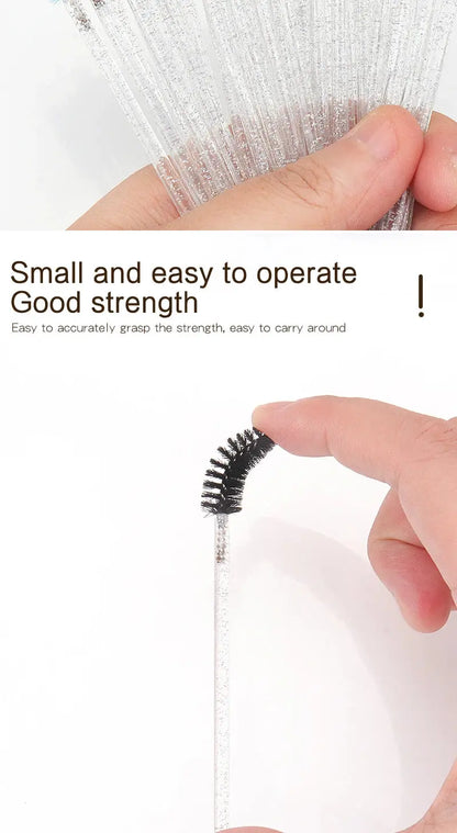 50 Pcs Cosmetic Eyelash Brush Eye Lash Makeup - BeautiMass