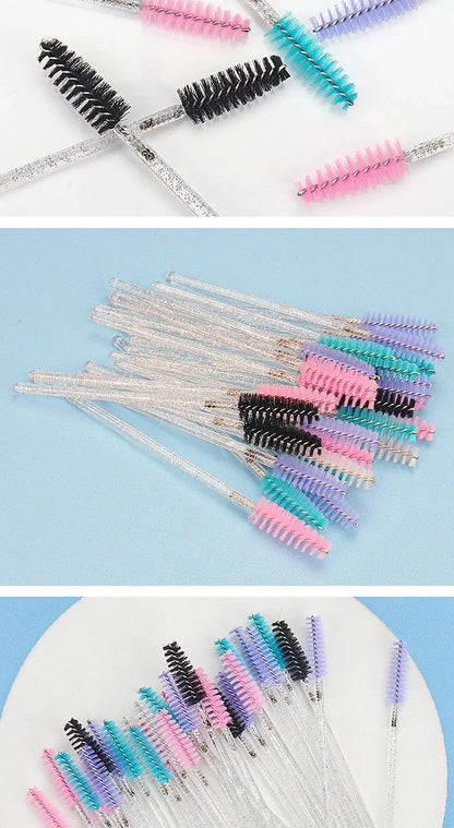 50 Pcs Cosmetic Eyelash Brush Eye Lash Makeup - BeautiMass