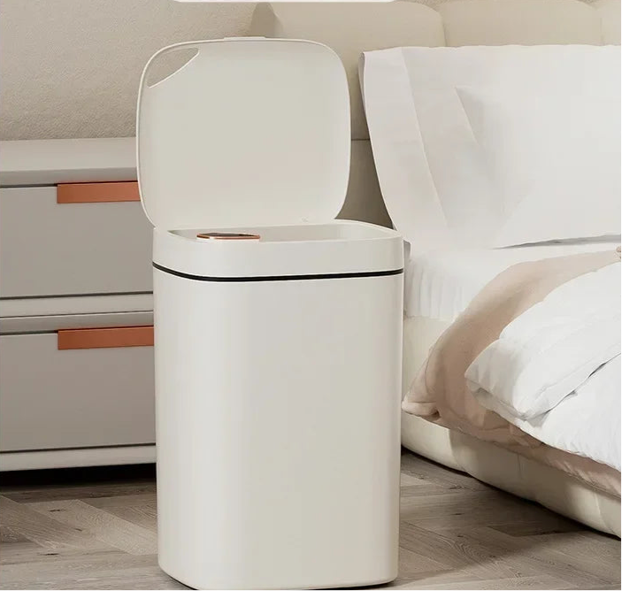 16L Smart Automatic Sensor Indoor Bathroom Crack Trash Can - BeautiMass