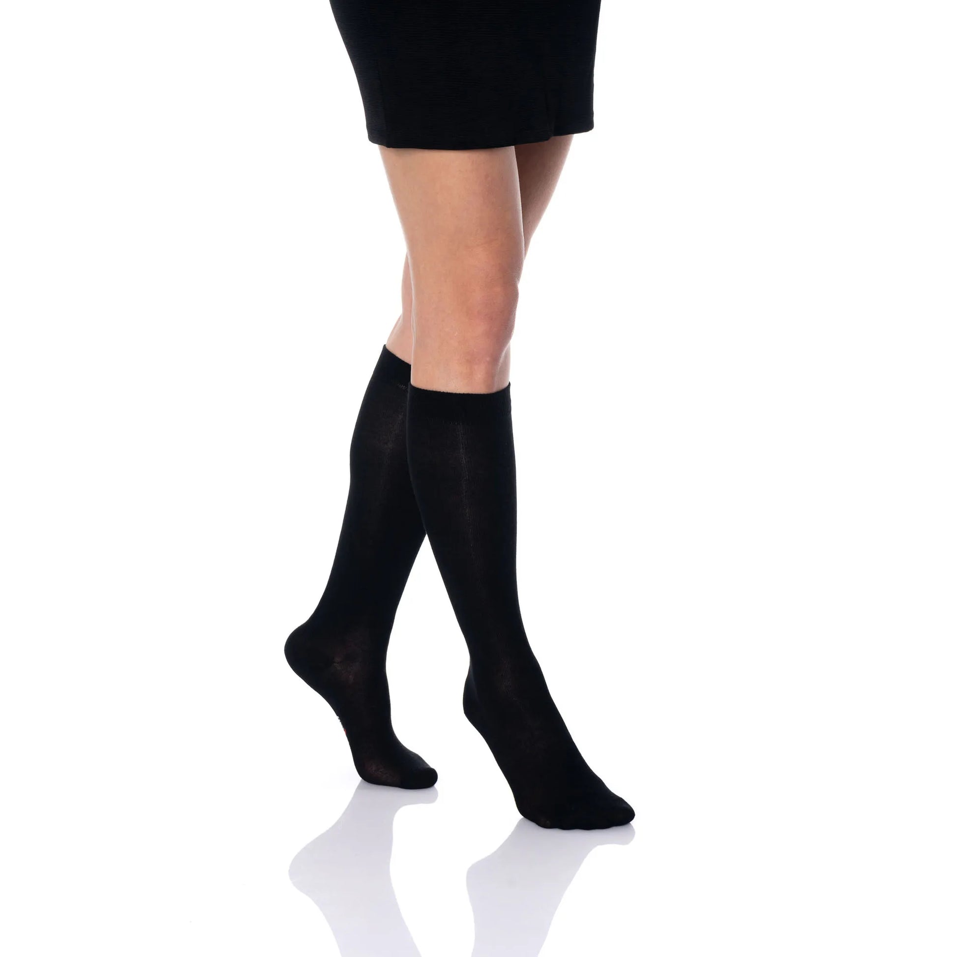 Women's Knee High Socks 3 Pairs Combed Cotton Over The Calf Long Socks - BeautiMass