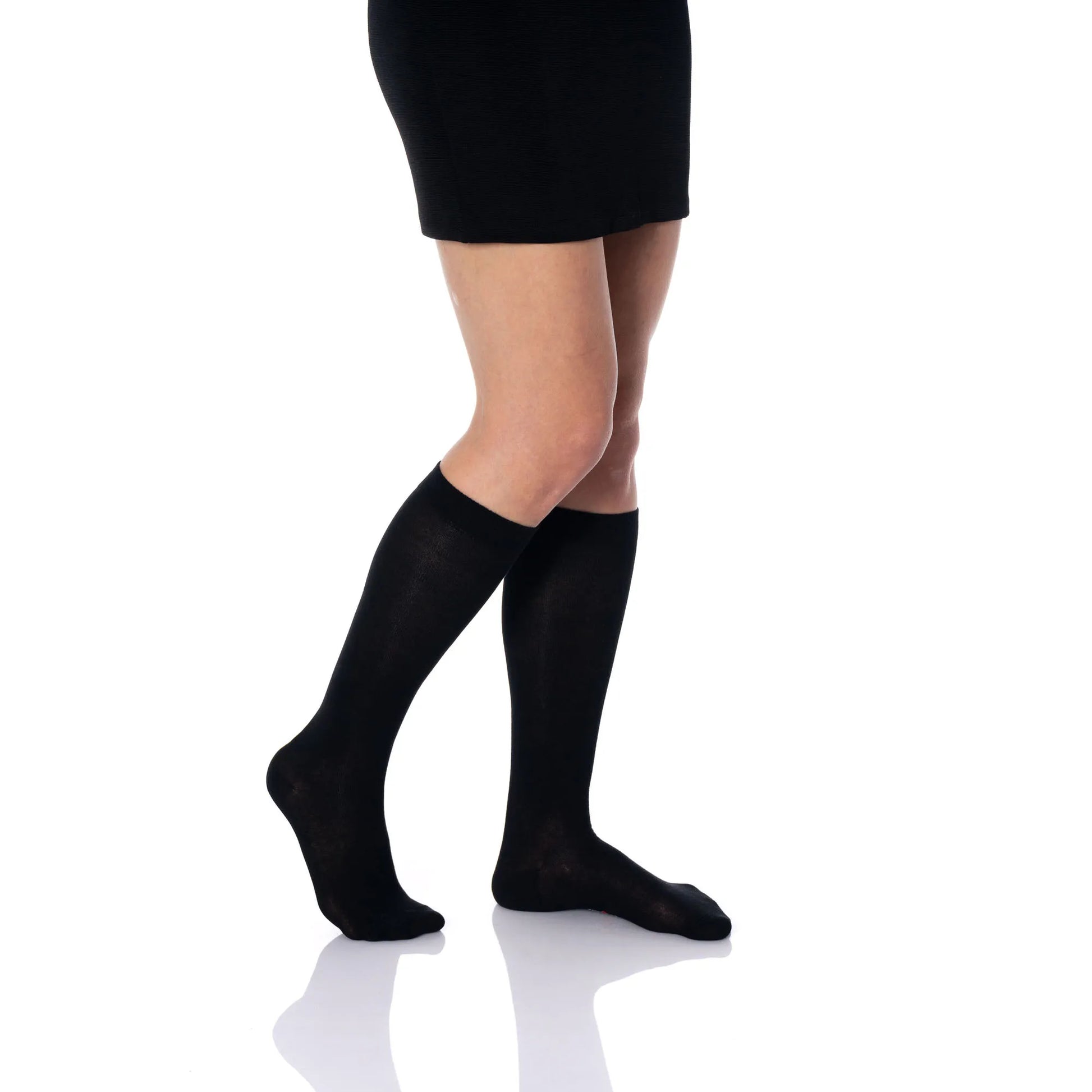 Women's Knee High Socks 3 Pairs Combed Cotton Over The Calf Long Socks - BeautiMass