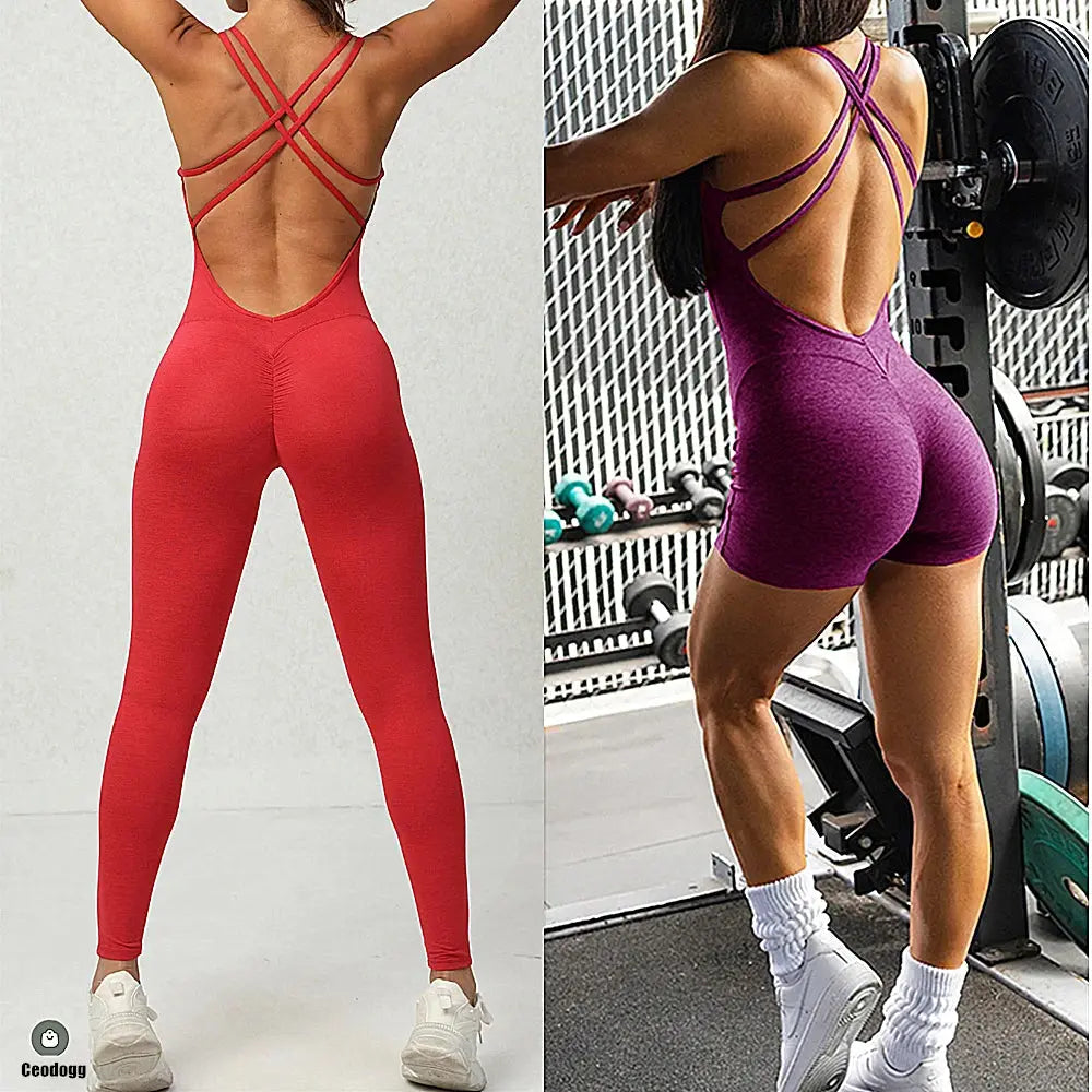 Active Wear Gym Yoga Set Women Fitness Scrunch Legging - BeautiMass