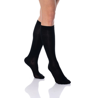 Women's Knee High Socks 3 Pairs Combed Cotton Over The Calf Long Socks - BeautiMass