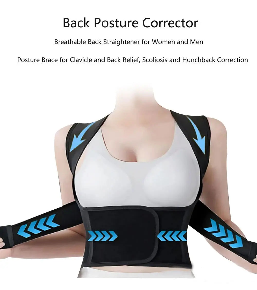 Adjustable Back Support Strap Prevent Spinal Distortion & Hunchback - BeautiMass