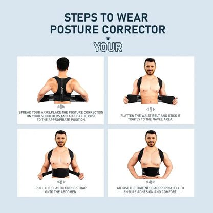 Adjustable Posture Corrector Preventing Protection Pain Relief - BeautiMass