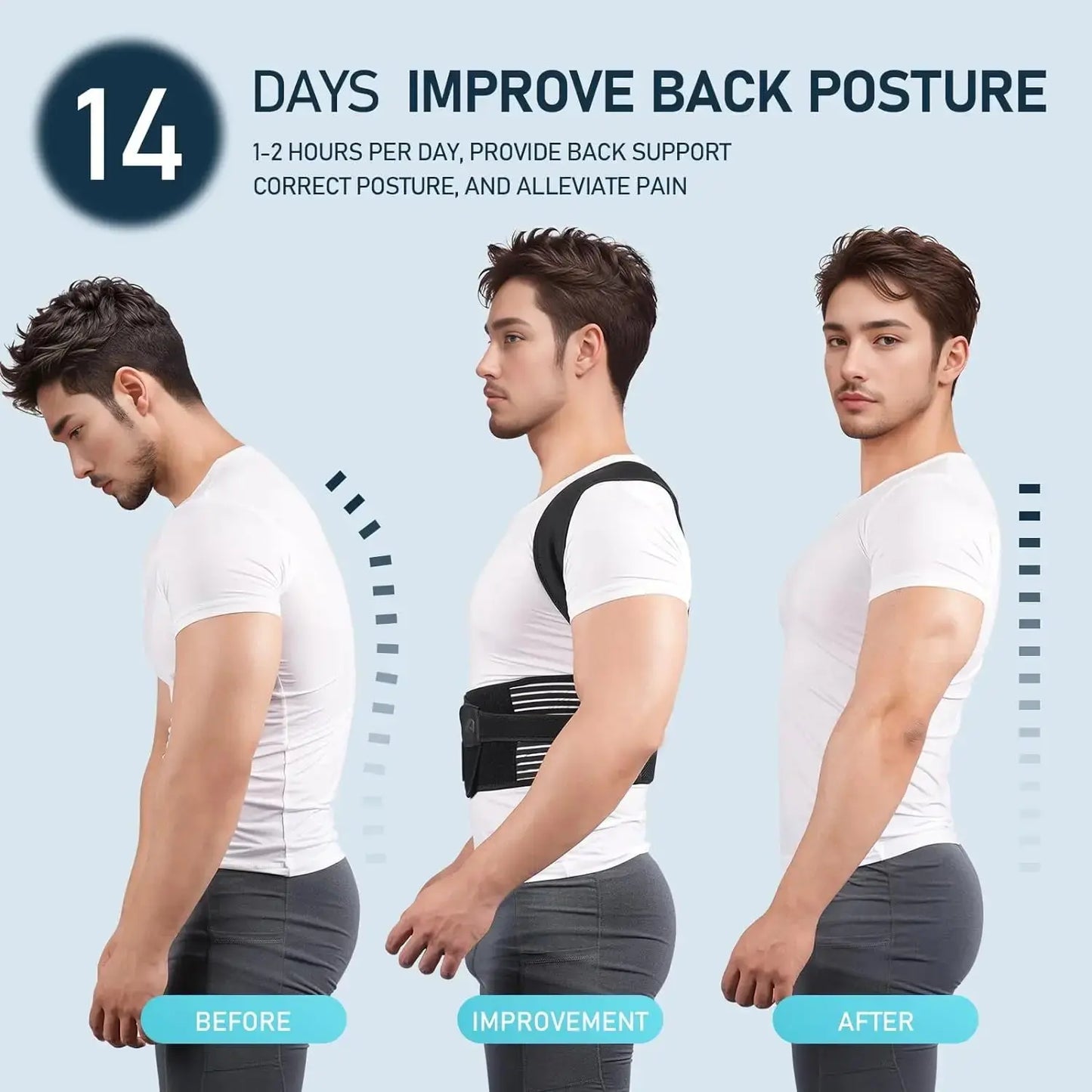 Adjustable Posture Corrector Preventing Protection Pain Relief - BeautiMass