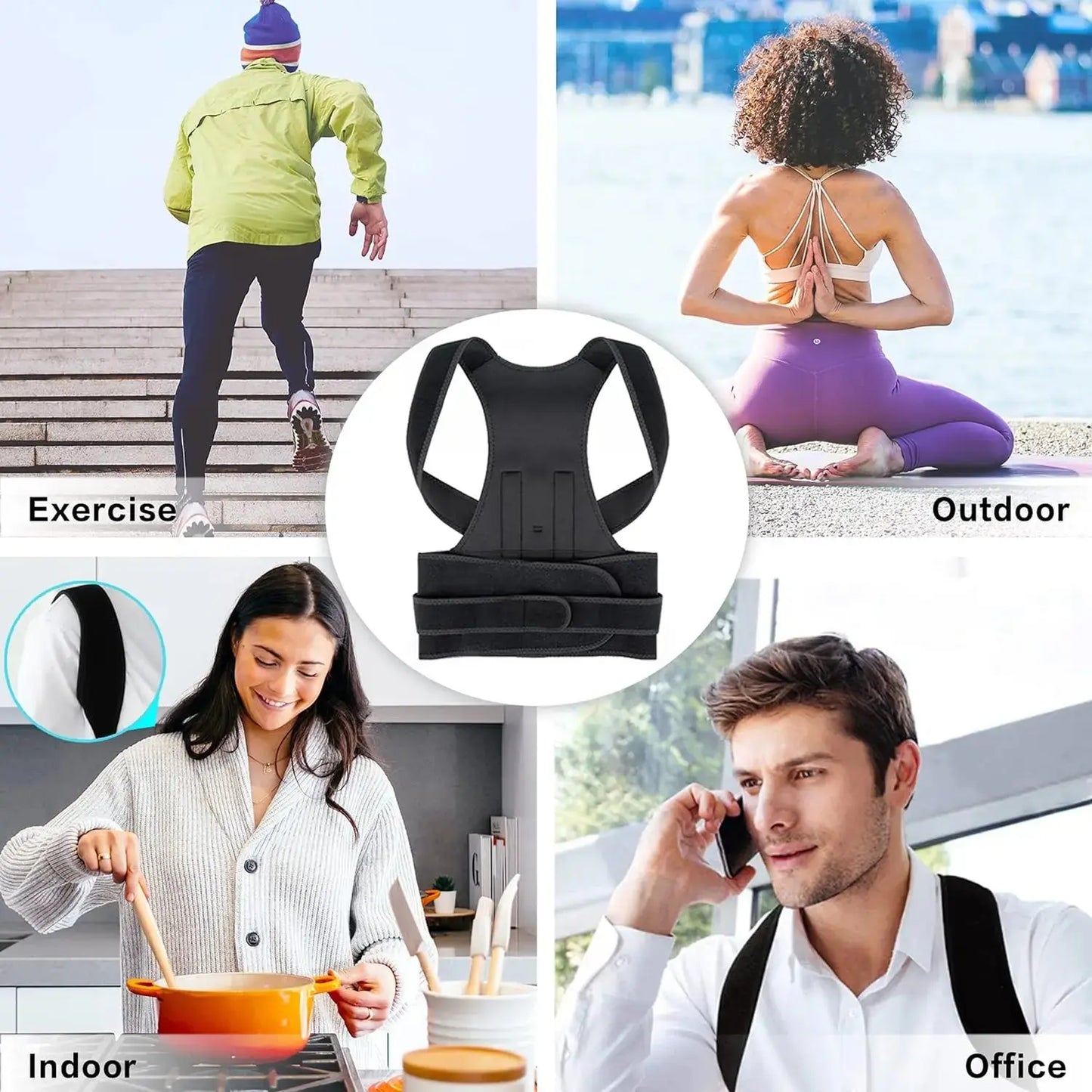 Adjustable Posture Corrector for Womens and Mens - BeautiMass