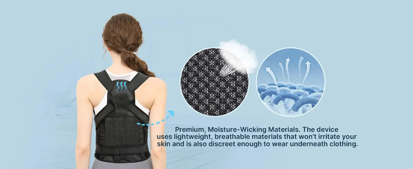 Back Brace and Posture Corrector for Women Men, Adjustable - BeautiMass