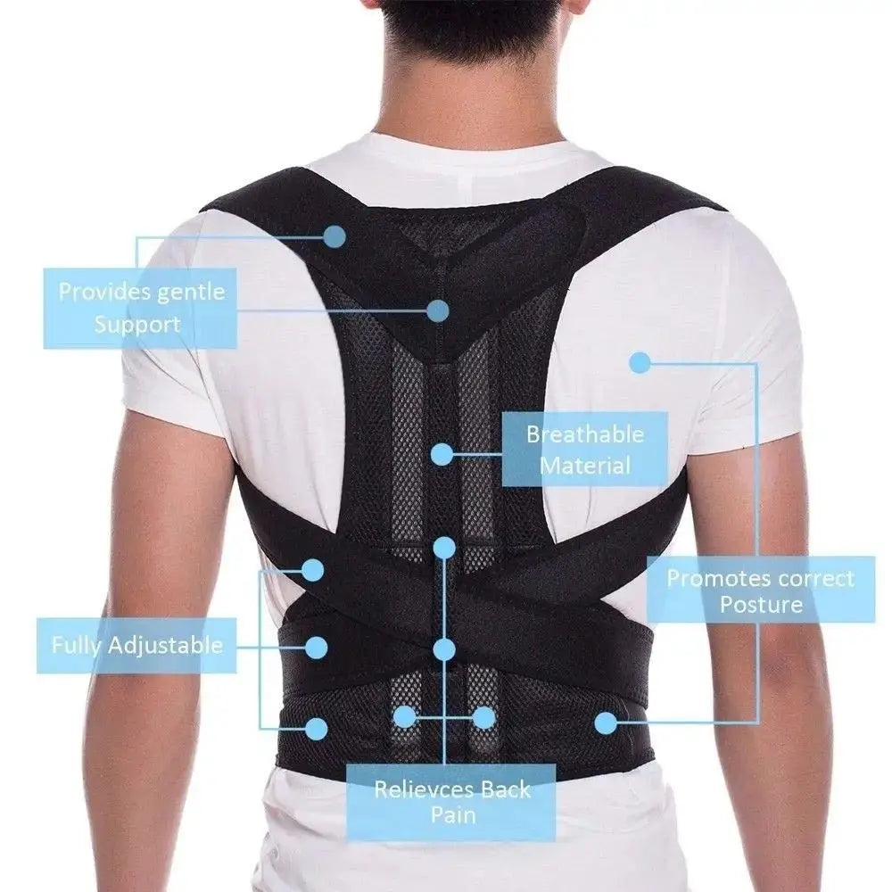 Back Posture Corrector Trainer Pain Relief Neck Shoulder Posture - BeautiMass