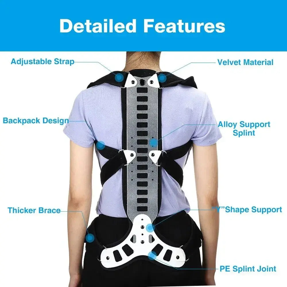 Back Posture Corrector Women Men Adjustable Support - BeautiMass