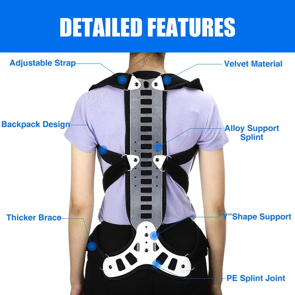 Back Posture Corrector Women Men Adjustable Support - BeautiMass