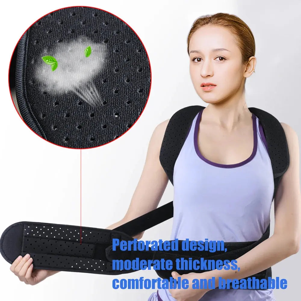 Back Posture Corrector Women Men Adjustable Support - BeautiMass