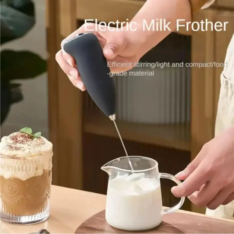 Electric Coffee Frother Handheld Milk Foamer Egg Beater Cappuccino - BeautiMass