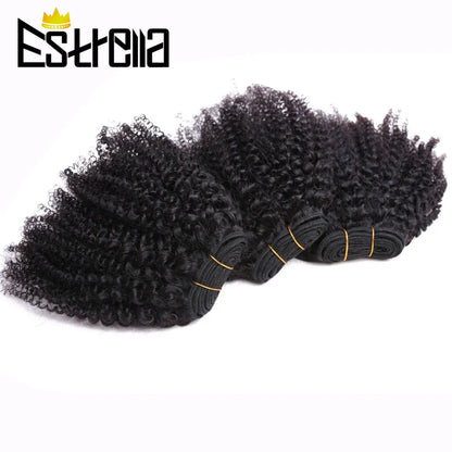 Afro Curly Hair 100% Remy Mongolian Human Hair 6Pcs/Lot Bundles Human Hair Extensions - BeautiMass