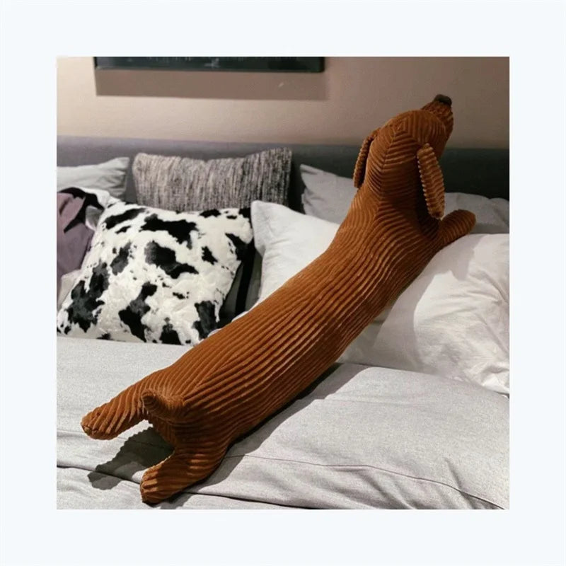 50~110cm Dachshund Dog Shape Plush Pillow Lifelike Stuffed Throw Cushion - BeautiMass