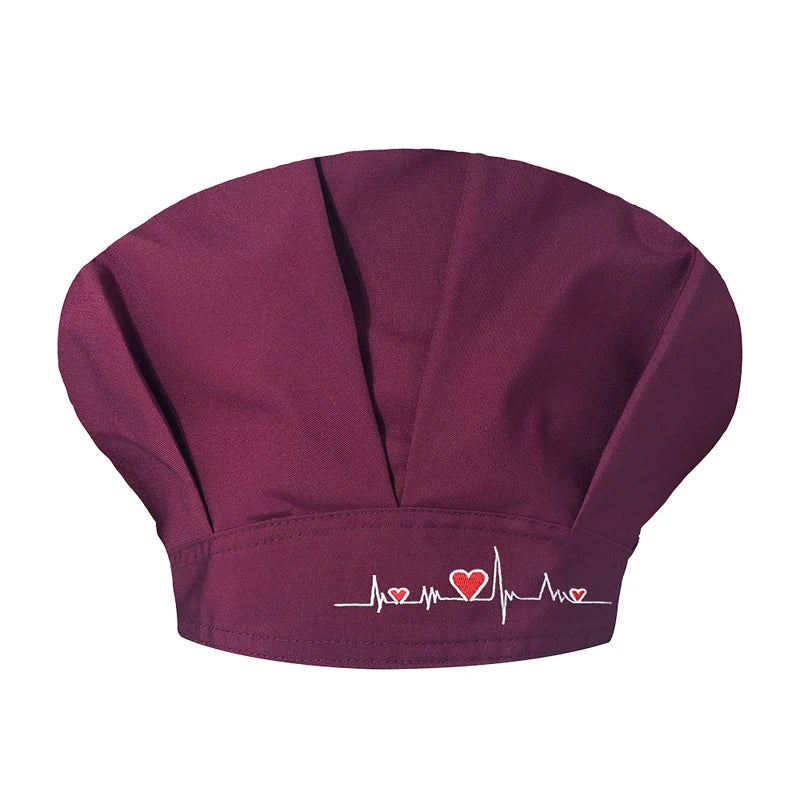 Women Scrubs Hats Unisex Adjustable Cotton Sweatband Cap Head Cover - BeautiMass