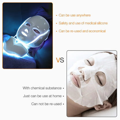 Air Bag-7 Colors Light LED Skin Care Facial Beauty Mask With Neck Skin Rejuvenation - BeautiMass