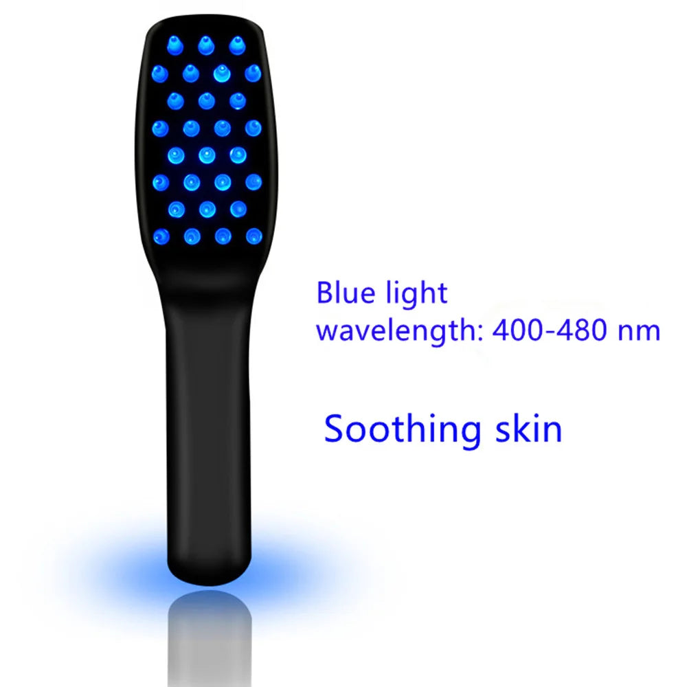 Advanced Hair Growth Electric Vibration Massage Comb with Blue and Red Light Hair Therapy - BeautiMass