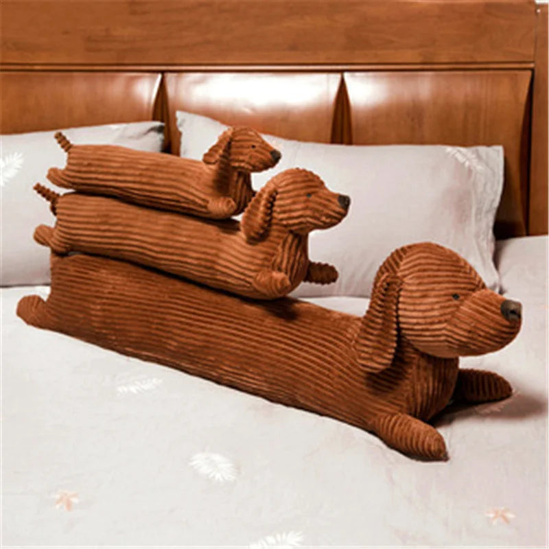 50~110cm Dachshund Dog Shape Plush Pillow Lifelike Stuffed Throw Cushion - BeautiMass