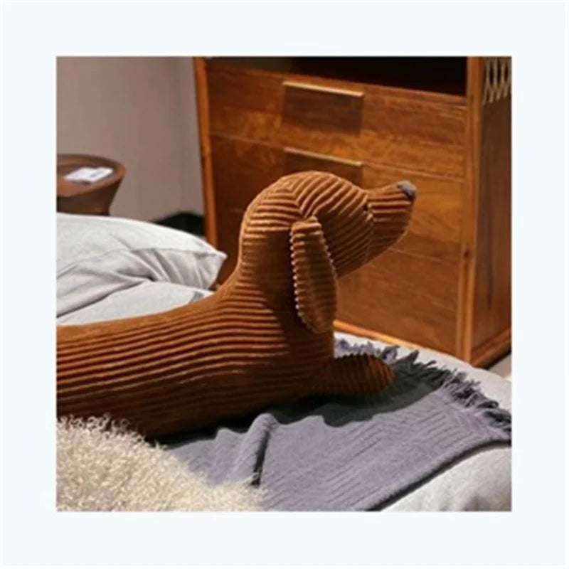 50~110cm Dachshund Dog Shape Plush Pillow Lifelike Stuffed Throw Cushion - BeautiMass