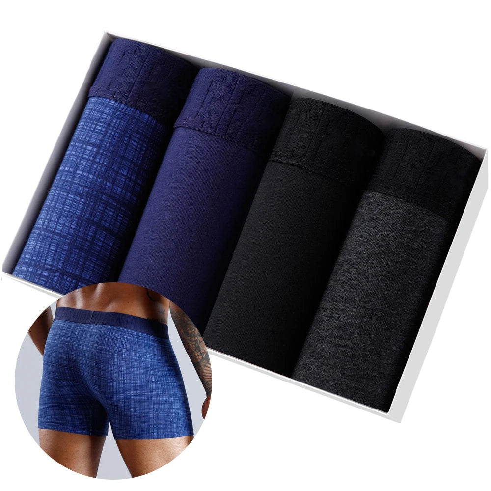 4pcs Set Men Soft Underpants Boxers Cotton Underwear Family Calecon Design - BeautiMass