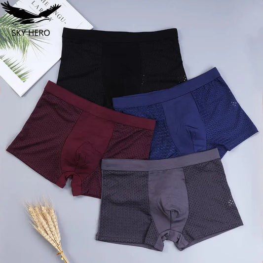 4pcs/lot Men's Panties Underwear Boxers Male Shorts Underpants - BeautiMass