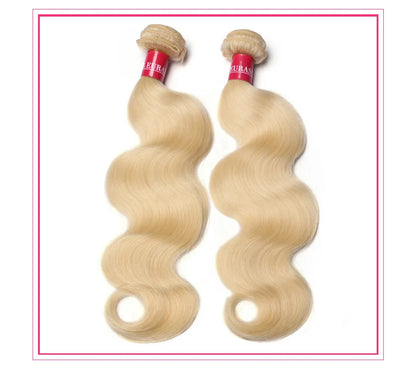 Alimonica Bundles 613 Honey Blonde Remy Brazilian Body Wave Hair Weave Weft Remy Human Hair - BeautiMass