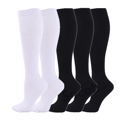 5 Pair/Pack Compression Socks Running Sport Socks Knee High - BeautiMass