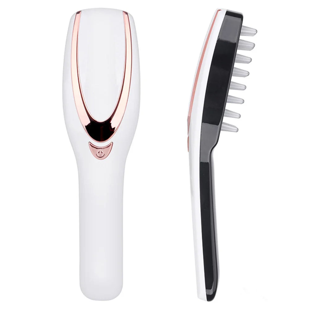 Advanced Hair Growth Electric Vibration Massage Comb with Blue and Red Light Hair Therapy - BeautiMass