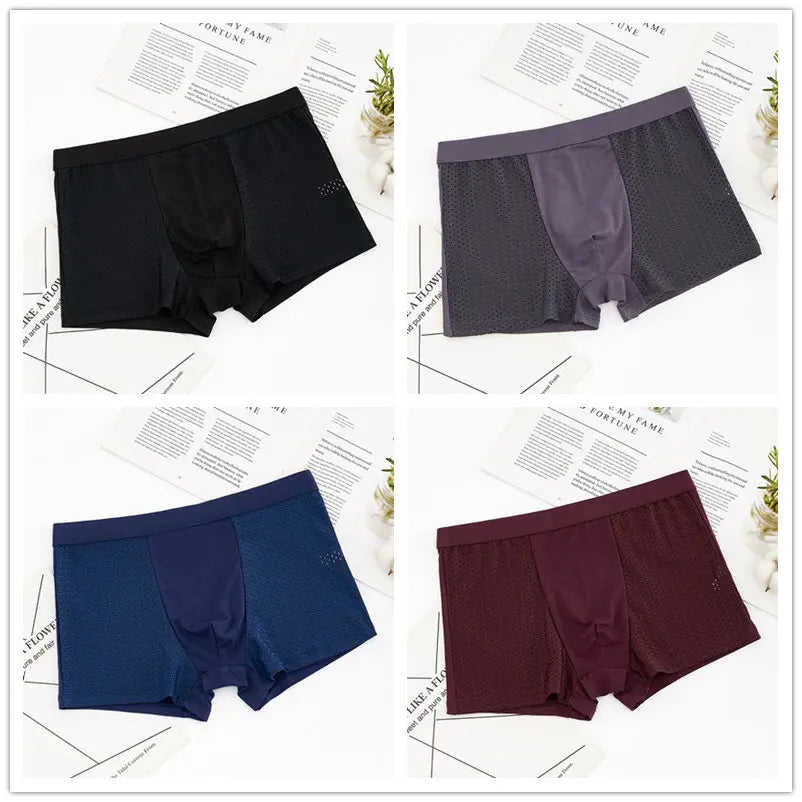 4pcs/lot Men's Panties Underwear Boxers Male Shorts Underpants - BeautiMass