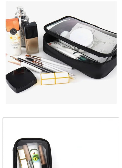 Waterproof Transparent Cosmetic Makeup Travel Zipper Clear bag - BeautiMass