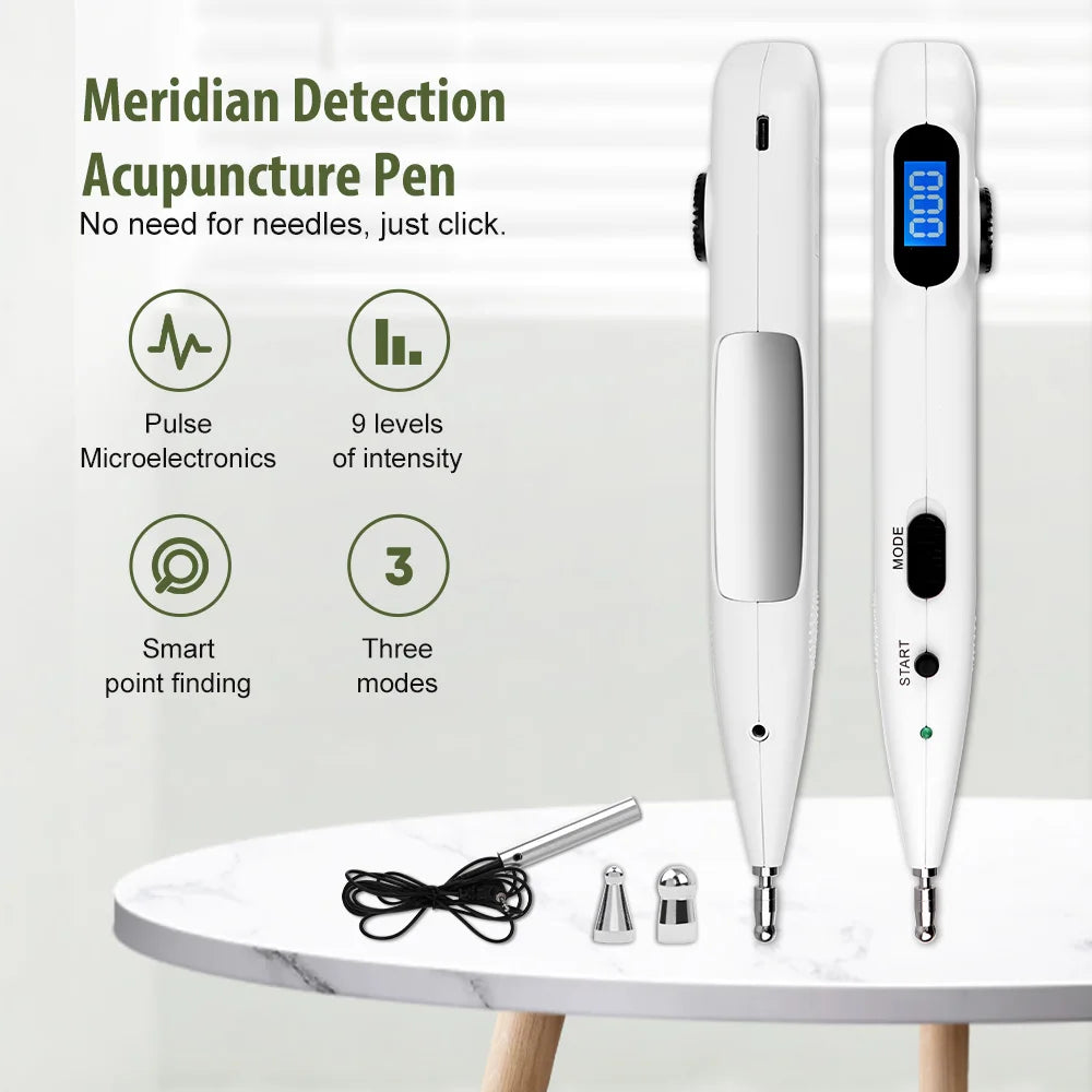 Acupuncture Pen With Digital Display Electro Acupuncture Point Muscle Stimulator - BeautiMass