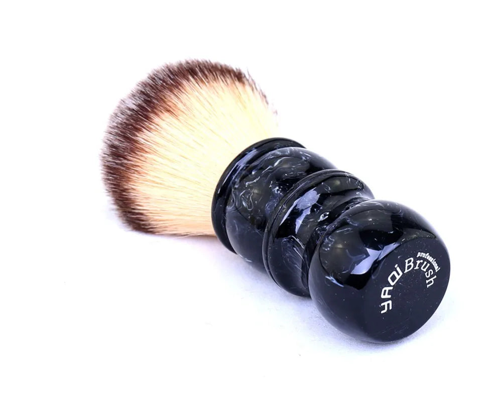 Yaqi 24MM Resin Handle Nylon Men Shaving Barber Beard Face Cleaning Brush - BeautiMass