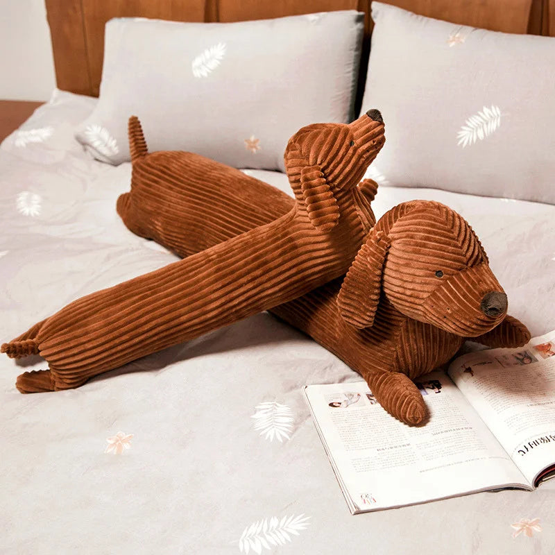 50~110cm Dachshund Dog Shape Plush Pillow Lifelike Stuffed Throw Cushion - BeautiMass