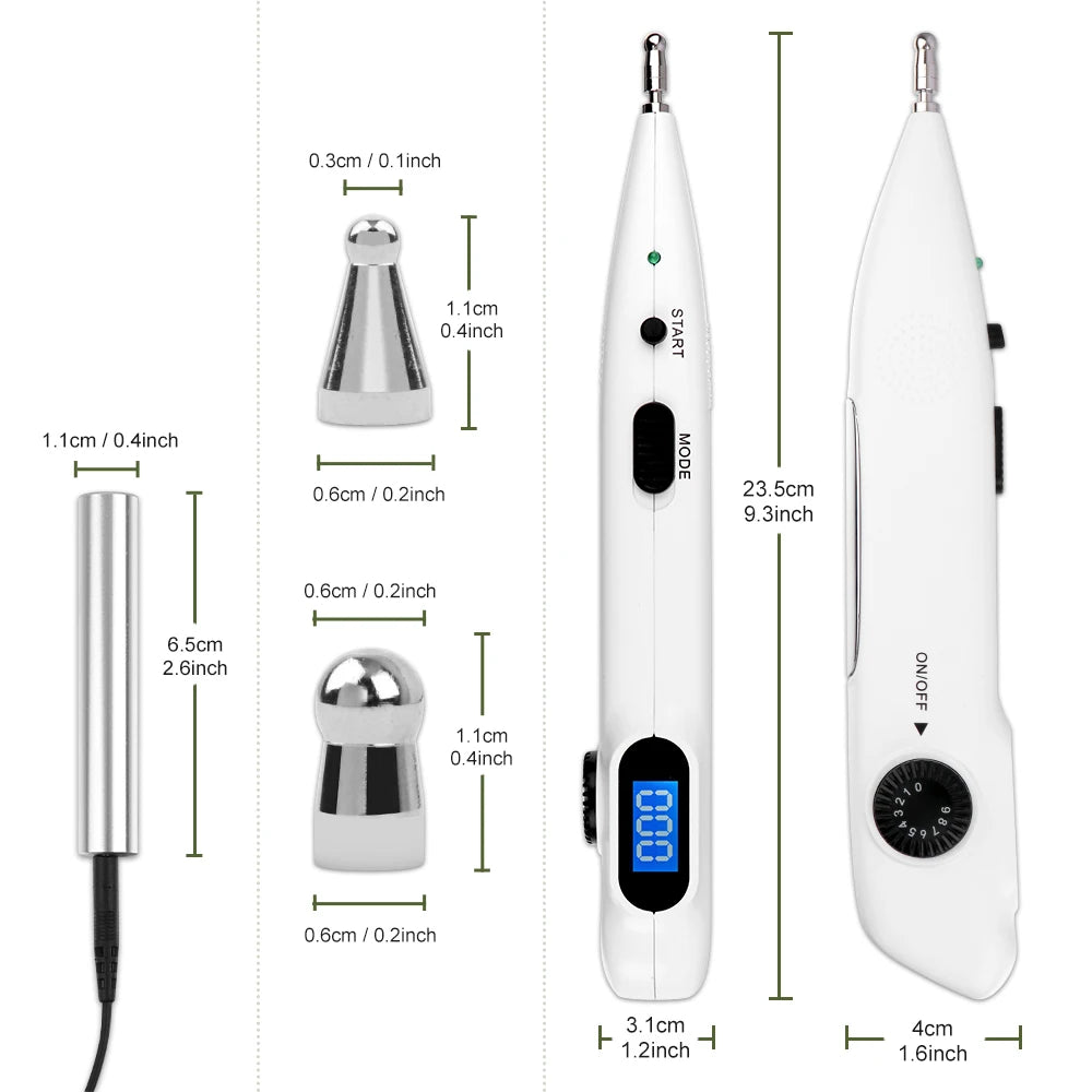 Acupuncture Pen With Digital Display Electro Acupuncture Point Muscle Stimulator - BeautiMass