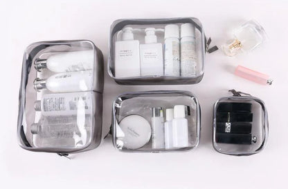 Waterproof Transparent Cosmetic Makeup Travel Zipper Clear bag - BeautiMass