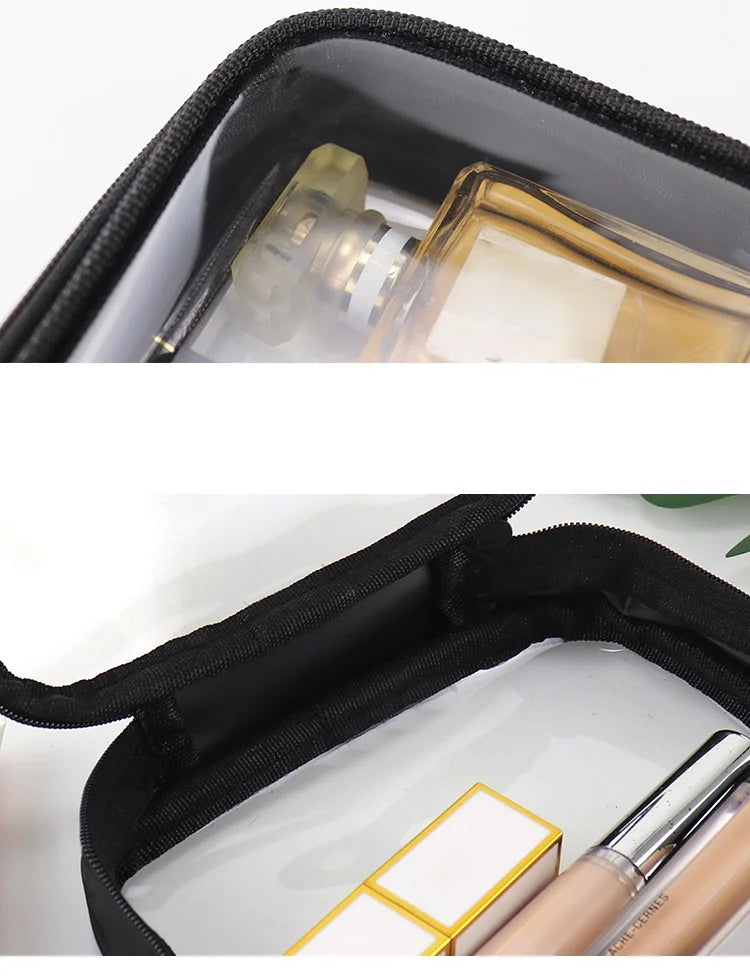 Waterproof Transparent Cosmetic Makeup Travel Zipper Clear bag - BeautiMass