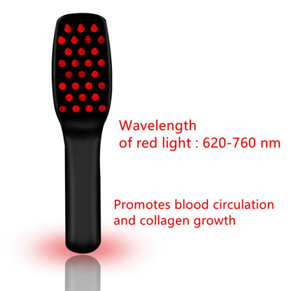 Advanced Hair Growth Electric Vibration Massage Comb with Blue and Red Light Hair Therapy - BeautiMass