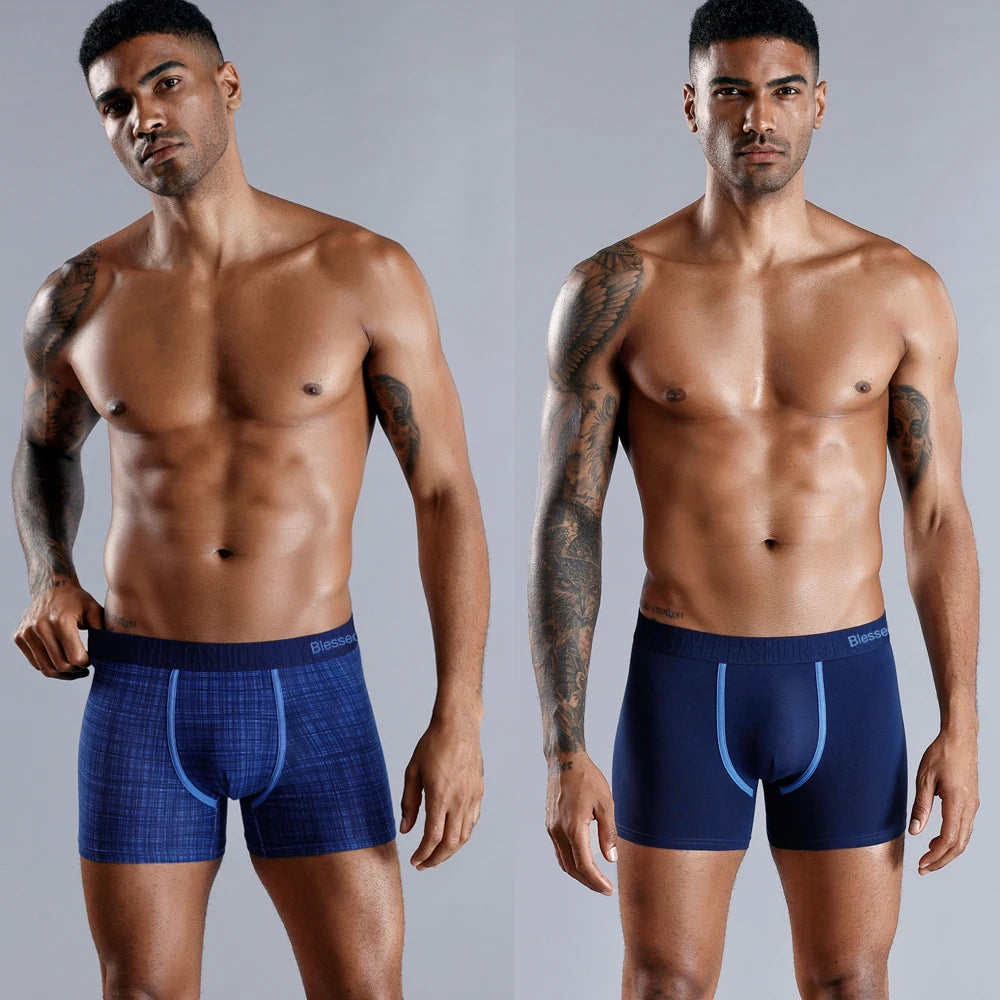 4pcs Set Men Soft Underpants Boxers Cotton Underwear Family Calecon Design - BeautiMass