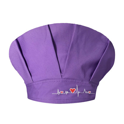 Women Scrubs Hats Unisex Adjustable Cotton Sweatband Cap Head Cover - BeautiMass