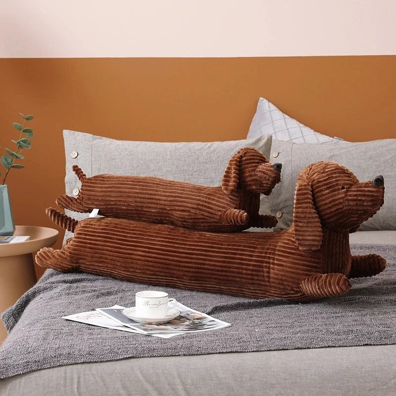 50~110cm Dachshund Dog Shape Plush Pillow Lifelike Stuffed Throw Cushion - BeautiMass