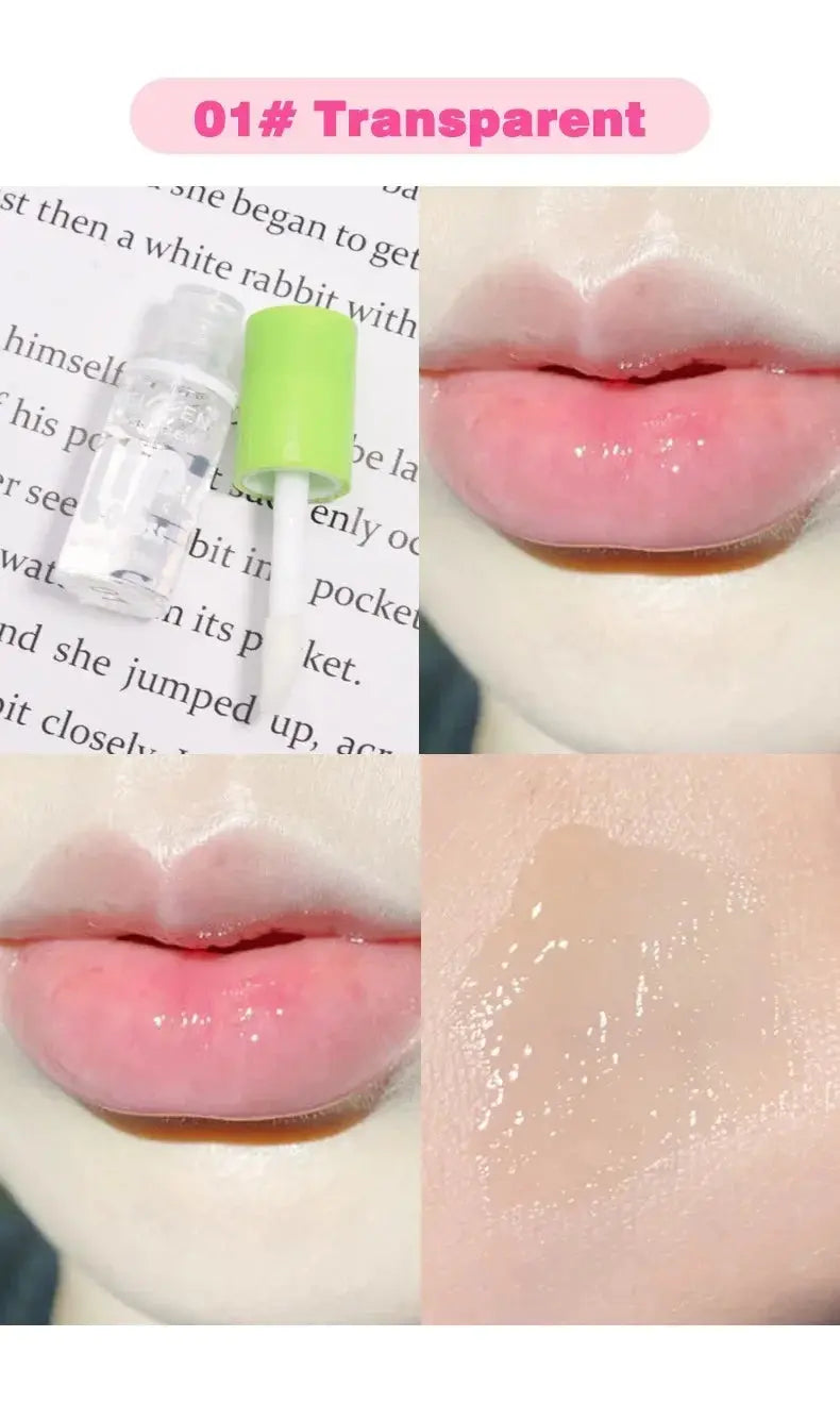 Lip Gloss Transparent Lip Oil Hydrating Lip Glaze - BeautiMass