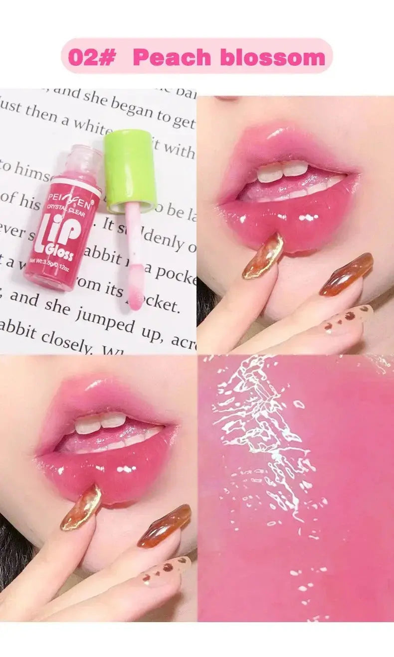 Lip Gloss Transparent Lip Oil Hydrating Lip Glaze - BeautiMass