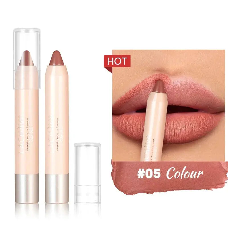 Matte Nude Brown Lipliner Pen Waterproof Long Lasting Non-stick - BeautiMass