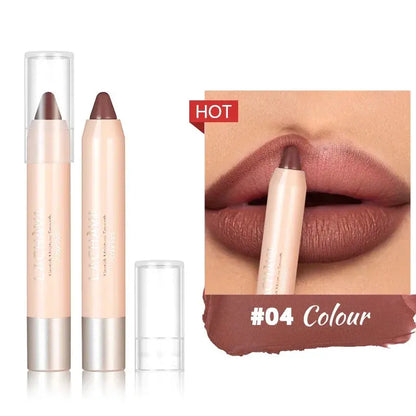 Matte Nude Brown Lipliner Pen Waterproof Long Lasting Non-stick - BeautiMass