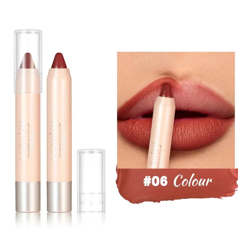 Matte Nude Brown Lipliner Pen Waterproof Long Lasting Non-stick - BeautiMass