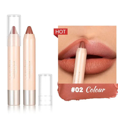 Matte Nude Brown Lipliner Pen Waterproof Long Lasting Non-stick - BeautiMass